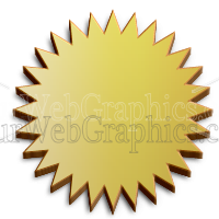 illustration - 3d-starburst-brown-png